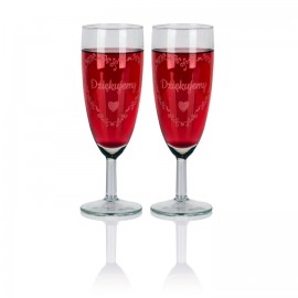 Komplet dwóch kieliszków do szampana z grawerem - Grawerowane prezenty i dodatki ślubne