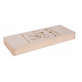 Duże Drewniane Pudełko na Czekoladę z grawerem - Grawerowane prezenty i dodatki ślubne
