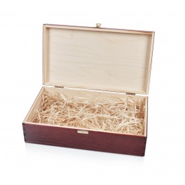 Drewniane pudełko, skrzynka prezentowa z logo - Grawerowane prezenty i dodatki ślubne