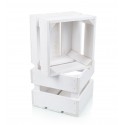 Kwadratowa skrzynka w kolorze białym - Grawerowane prezenty i dodatki ślubne