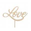 Topper toper napis ozdoba na tort love - Grawerowane prezenty i dodatki ślubne