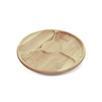 Półmisek dzielony drewniany talerz obrotowy - Grawerowane prezenty i dodatki ślubne