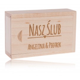 Drewniany pendrive w pudełku 16 GB USB 3.0 - Grawerowane prezenty i dodatki ślubne Grawernia24
