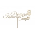 Topper toper na tort Pierwsza Komunia Święta - Grawerowane prezenty i dodatki ślubne