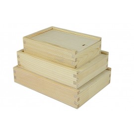 21×15 Drewniane pudełko na zdjęcia odbitki - Grawerowane prezenty i dodatki ślubne