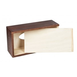 Chusteczki drewniany pudełko chusteczki orzech - Grawerowane prezenty i dodatki ślubne
