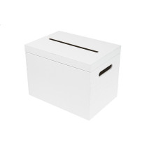 Drewniane pudełko na koperty wesele ślub białe - Grawerowane prezenty i dodatki ślubne