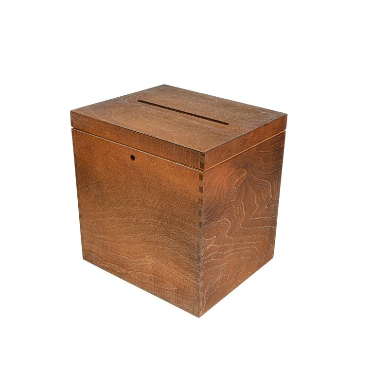 Drewniane pudełko skrzynka na koperty ślub orzech - Grawerowane prezenty i dodatki ślubne