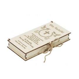 Pudełko na pieniądze pamiątka Komunii Świętej - Grawerowane prezenty i dodatki ślubne