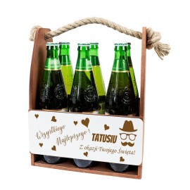 Skrzynka na piwo nosidło Dzień Ojca Taty grawer - Grawerowane prezenty i dodatki ślubne