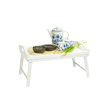 Stolik śniadaniowy do łóżka pod laptop tacka biały - Grawerowane prezenty i dodatki ślubne