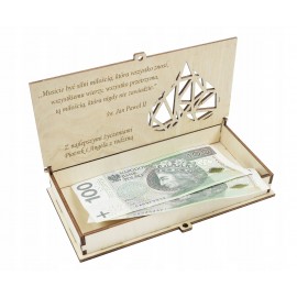 Ażurowe pudełko na pieniądze pamiątka ślubna - Grawerowane prezenty i dodatki ślubne Grawernia24