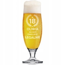 Kufel pokal do piwa z grawerem prezent 500 ml - Grawerowane prezenty i dodatki ślubne