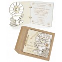 Drewniane Zaproszenie na...