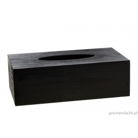 Chustecznik drewniany pudełko chusteczki czarny