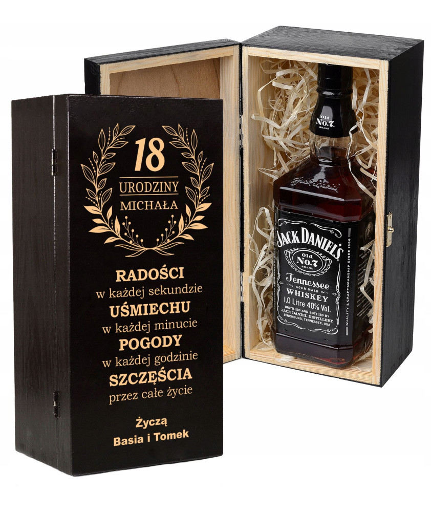 Skrzynka na whisky jack daniels prezent urodziny