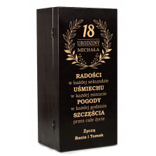 SKRZYNKA NA WHISKY JACK DANIELS PREZENT URODZINY 18 20 25 30 35 40 45 50 60