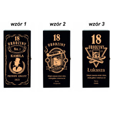 SKRZYNKA NA WHISKY JACK DANIELS PREZENT URODZINY 18 20 25 30 35 40 45 50 60