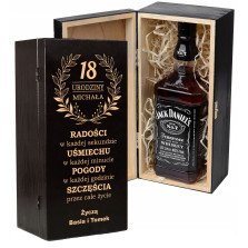 SKRZYNKA NA WHISKY JACK DANIELS PREZENT URODZINY 18 20 25 30 35 40 45 50 60