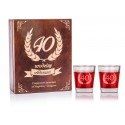 Skrzynka na whisky z grawerem i dwie szklanki - Grawerowane prezenty i dodatki ślubne