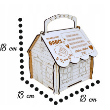 SŁODKA CHATKA PREZENT NA DZIEŃ BABCI domek na cukierki czekoladki
