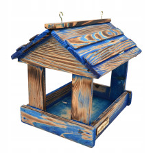 Karmnik Dla Ptaków Duży Opalany Mocny Solidny Budka+ haczyki