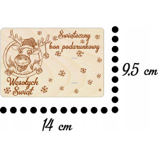 Świąteczny BON podarunkowy Voucher 9 na pieniądze prezent na mikołaja święta