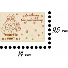 Świąteczny BON podarunkowy Voucher 8 na pieniądze prezent na mikołaja święta