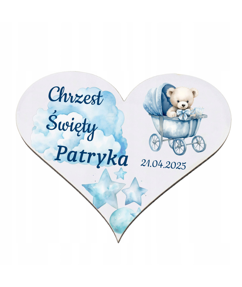 Podziękowania dla gości na Chrzest MAGNES Personalizowany Prezent Upominek