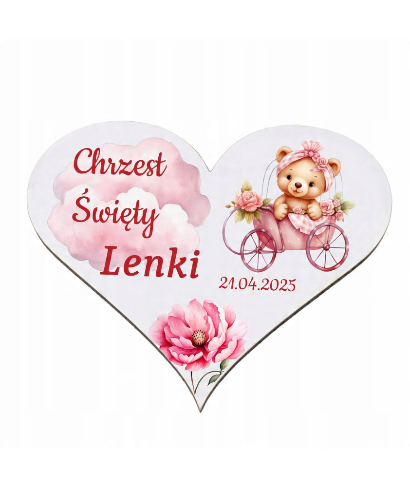 Podziękowania dla gości na Chrzest MAGNES Personalizowany Prezent Upominek dz