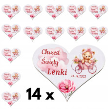 Podziękowania dla gości na Chrzest MAGNES Personalizowany Prezent Upominek