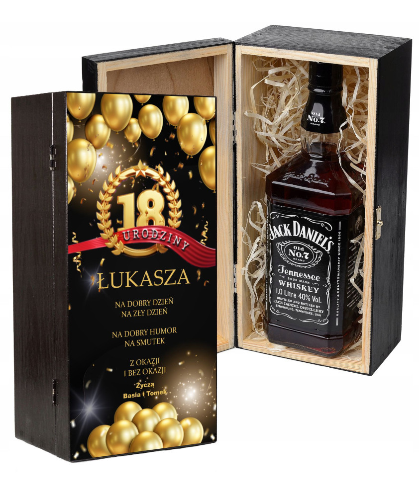 SKRZYNKA NA ALKOHOL PREZENT NA 18 URODZINY GRAWER HIT -b