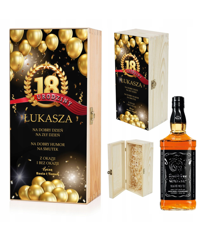 SKRZYNKA NA ALKOHOL PREZENT NA 18 URODZINY GRAWER HIT a