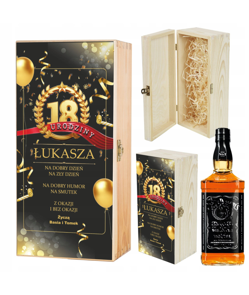 SKRZYNKA NA ALKOHOL PREZENT NA 18 URODZINY GRAWER HIT