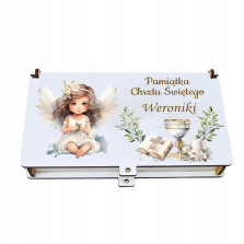 Pudełko na pieniądze Prezent na Chrzest Święty Pamiątka Chrztu Świętego