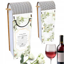 SKRZYNKA NA WINO PREZENT NA ŚLUB DLA PARY MŁODEJ PUDEŁKO WESELE 2