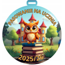 Medal „Pasowanie na ucznia” 2025/26 pamiątka pasowania prezent na pasowanie v1