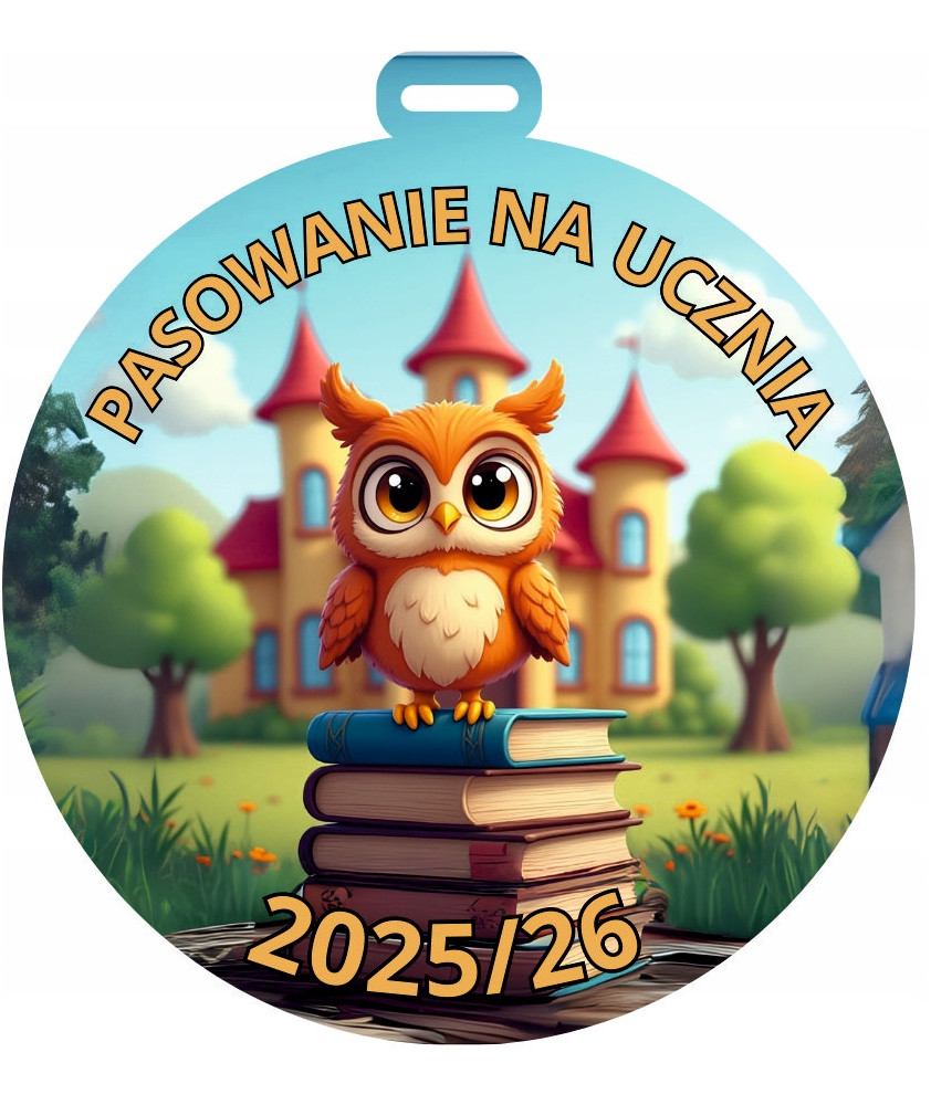 Medal „Pasowanie na ucznia” 2025/26 pamiątka pasowania prezent na pasowanie v1
