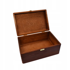 SKRZYNKA KUFER PUDEŁKO DREWNIANE POJEMNIK DECOUPAGE 30x20 PREZENT ORGANIZER