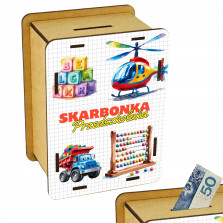 Skarbonka dla Przedszkolaka z nadrukiem | Prezent na Pasowanie