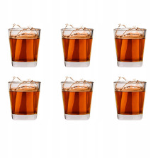 Elegancka Szklanka do Whisky i Drinków - Grube Dno zestaw 6 szt