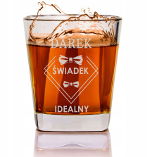Prezent dla Świadka - Szklanka do whisky z grawerem Dla Najlepszego Świadka -a