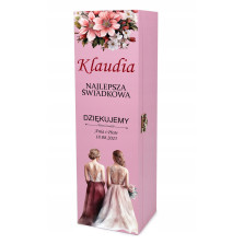 Skrzynka na wino personalizowana Prezent dla świadkowej z personalizacją