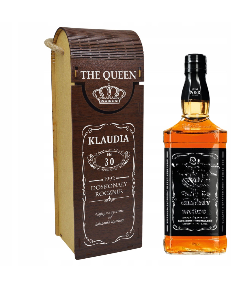 Skrzynka Pudełko Na Whisky Wino Prezent na Urodziny 18 20 30 40 50 60