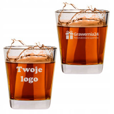 Szklanka do alkoholu z grawerem logo