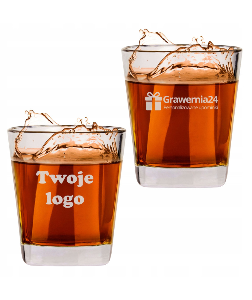 Szklanka do alkoholu z grawerem logo