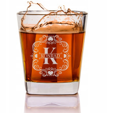 Personalizowana szklanka z monogramem - elegancki prezent - grawer