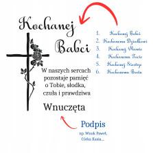Znicz Lampion Personalizowany - Kochanej Babci, Dziadkowi, Mamie, Tacie..
