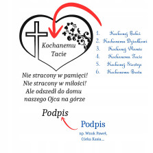 Znicz Lampion Personalizowany Kochanej Babci Dziadkowi Mamie Tacie Dziadkom