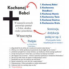 Znicz Lampion Personalizowany Kochanej Babci Dziadkowi Mamie Tacie Dziadkom